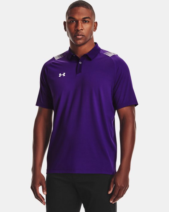 Men's UA Iso-Chill Polo, Purple, pdpMainDesktop image number 0